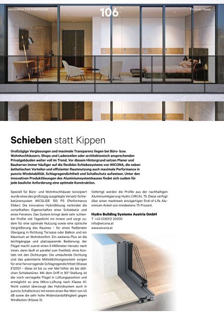  architektur Fachmagazin Ausgabe 2 2021