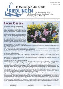 Amtliches Mitteilungsblatt Riedlingen 31.03.2021