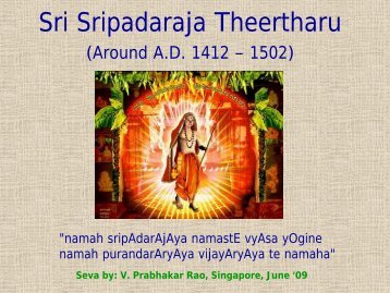 Sri Sripadaraja Theertharu