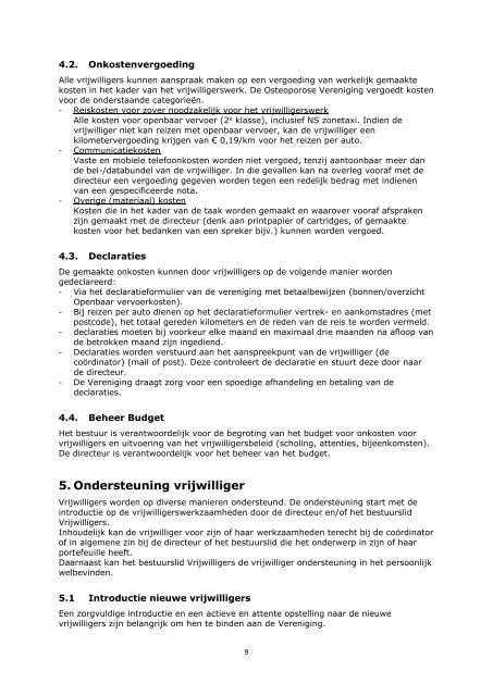 Vrijwilligersbeleid Osteoporose Vereniging 2021 def