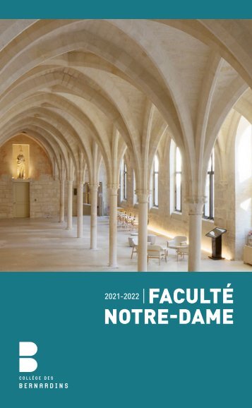 Livret Faculté Notre-Dame 2021-2022