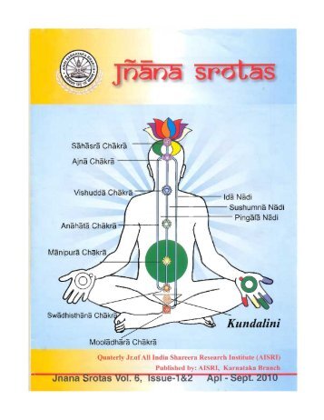 Jnana srotas volume 6 - Issue 1&2 - Techno Ayurveda