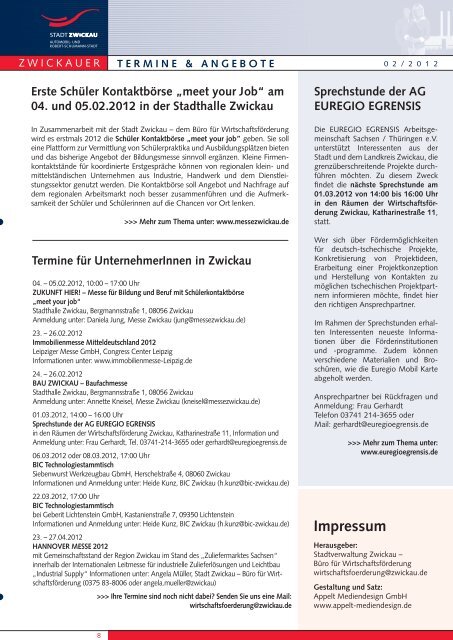 Wirtschaftsbrief 02/2012 - Stadt Zwickau