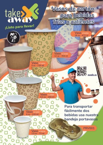 Flyer  TAKEAWAY vasos de cartón