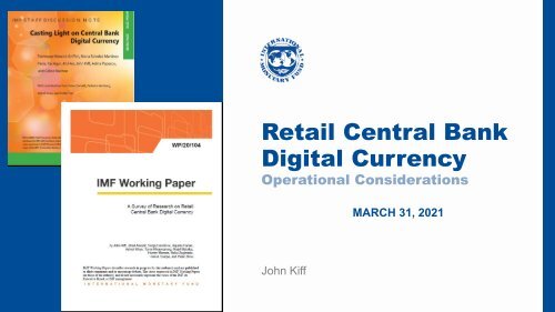 Retail CBDC Operational Considerations