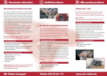 Thermischer Holzschutz - Otto Richter GmbH