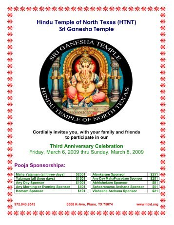 Hindu Temple of North Texas (HTNT) Sri Ganesha Temple