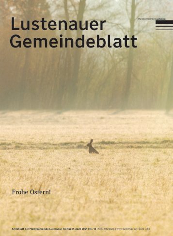 Lustenauer Gemeindeblatt Nr. 13 | Freitag 2. April 2021