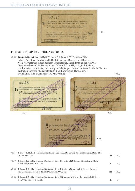 94. Auktion - Banknoten & Notgeld - Emporium Hamburg