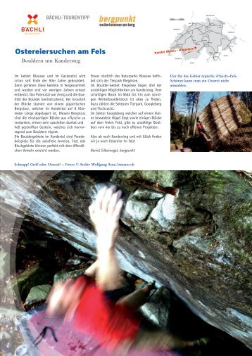 Tourentipp 04.2021 – Ostereiersuchen am Fels