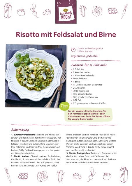 Alnatura Wochenplan mit Rezepten Nr. 2 (omnivor)