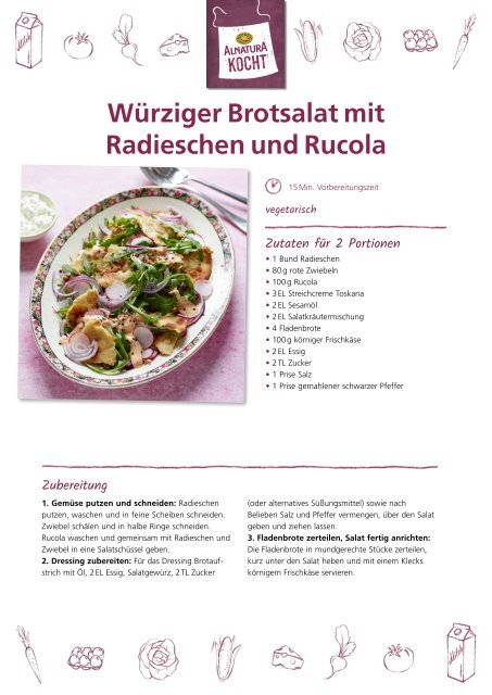 Alnatura Wochenplan mit Rezepten Nr. 2 (omnivor)