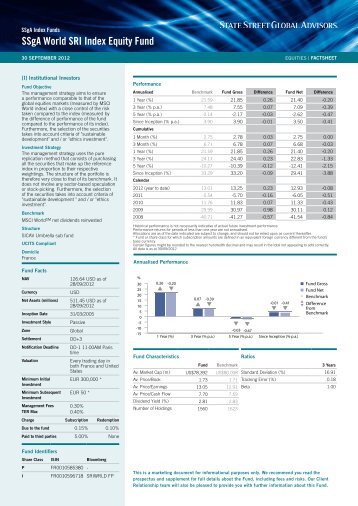 SSgA World SRI Index Equity Fund,Sep2012 - Index People