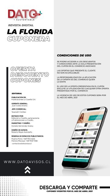 REVISTA DIGITAL DATO AVISOS LA FLORIDA ABRIL 2021