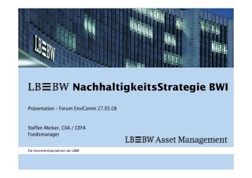 NachhaltigkeitsStrategie BWI - Deutsches CSR-Forum