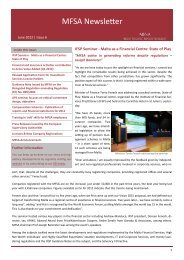 MFSA Newsletter - June 2012 - Malta Financial Services Authority