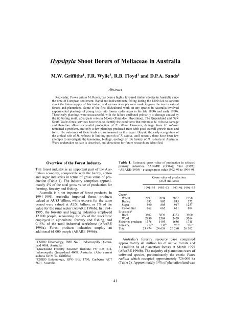 Hypsipyla Shoot Borers of Meliaceae in Sri Lanka - Australian ...