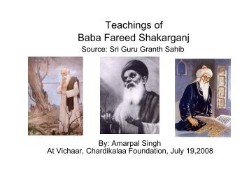 Teachings of Baba Fareed Shakarganj
