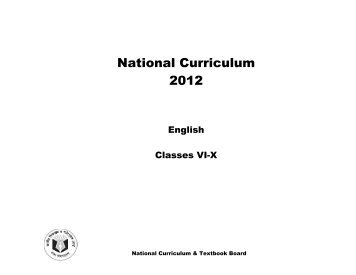 National Cu National Curriculum 2012 - Nctb