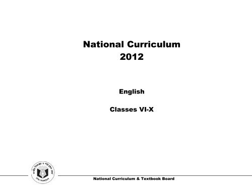 National Cu National Curriculum 2012 Nctb