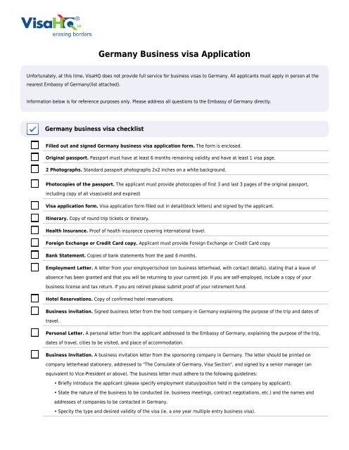 Visit Visa Invitation Letter Sle Germany Infoupdate