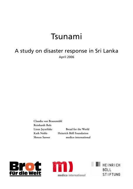 Tsunami - A study on disaster response in Sri - Tamil Nation & Beyond