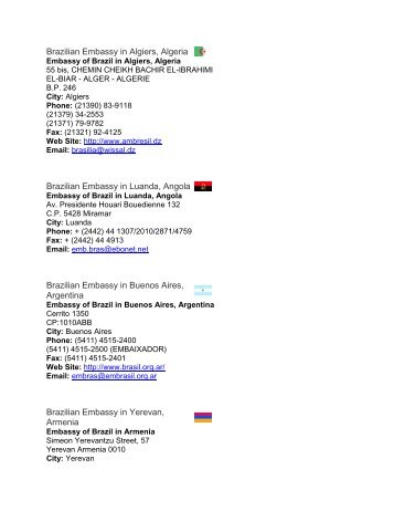 Brazilian embassy list