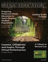 NC Music Educator Journal Spring 2021
