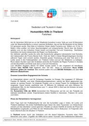 Humanitäre Hilfe in Thailand - Erweiterungsbeitrag - admin.ch