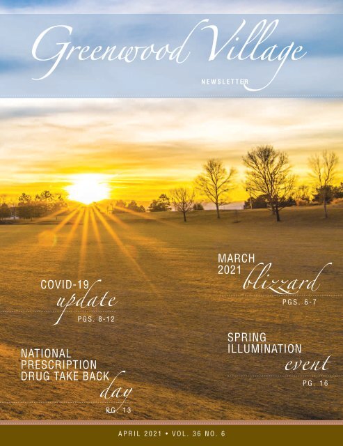 Greenwood Village Newsletter - April 2021 
