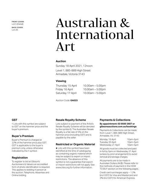 GA023 - Australian and International Art