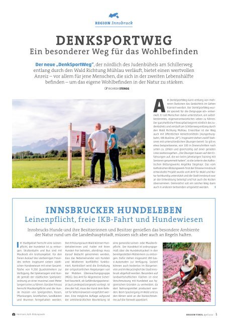 Region Tirol – Ausgabe April 2021