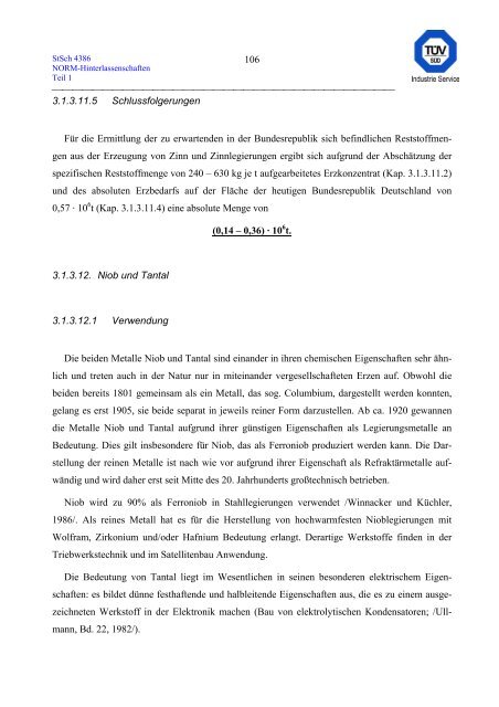 erfassung und radiologische bewertung von hinterlassenschaften mit