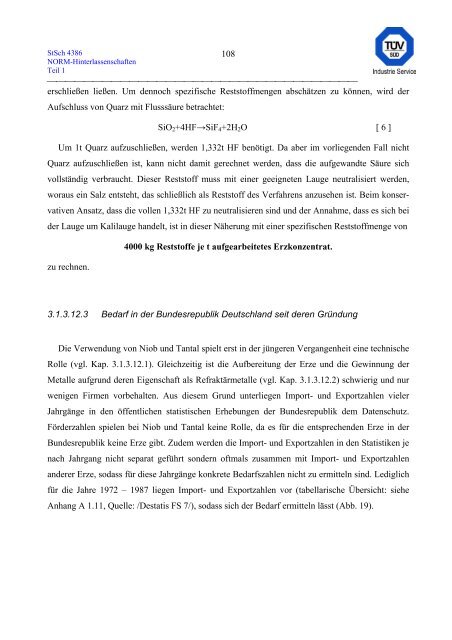 erfassung und radiologische bewertung von hinterlassenschaften mit