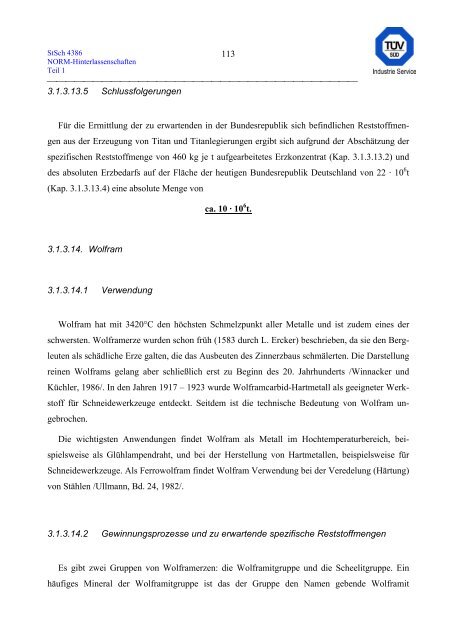 erfassung und radiologische bewertung von hinterlassenschaften mit