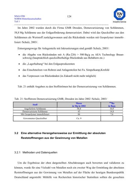 erfassung und radiologische bewertung von hinterlassenschaften mit