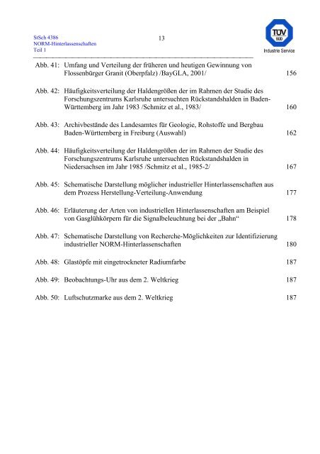 erfassung und radiologische bewertung von hinterlassenschaften mit