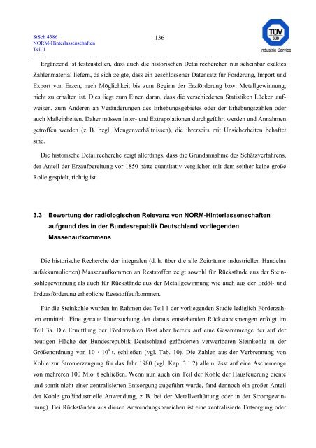 erfassung und radiologische bewertung von hinterlassenschaften mit