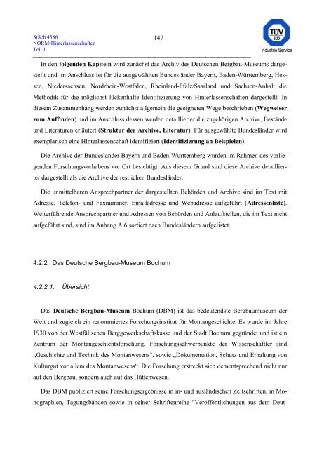 erfassung und radiologische bewertung von hinterlassenschaften mit