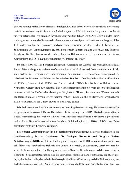 erfassung und radiologische bewertung von hinterlassenschaften mit