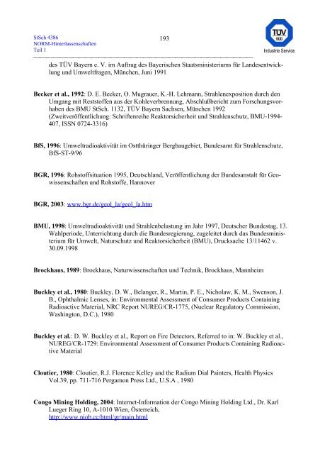 erfassung und radiologische bewertung von hinterlassenschaften mit