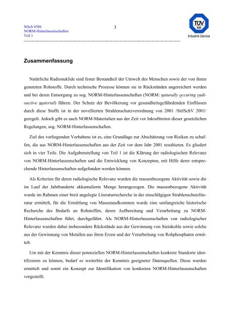 erfassung und radiologische bewertung von hinterlassenschaften mit