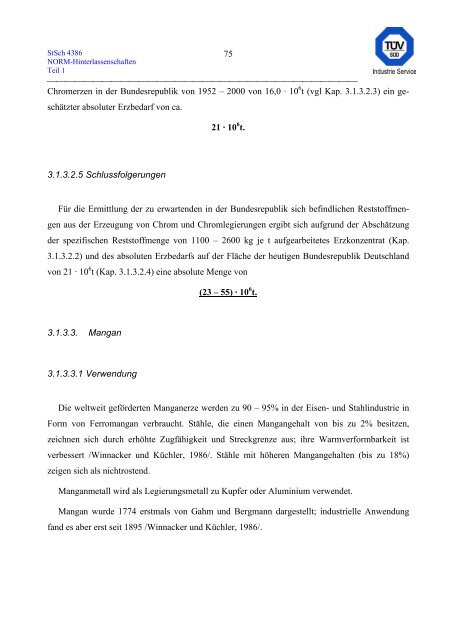 erfassung und radiologische bewertung von hinterlassenschaften mit