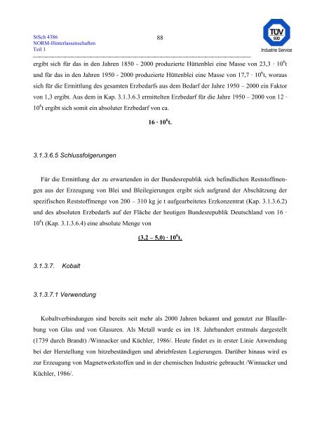 erfassung und radiologische bewertung von hinterlassenschaften mit