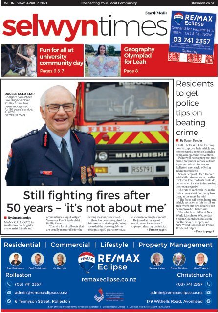 Selwyn Times: April 07, 2021