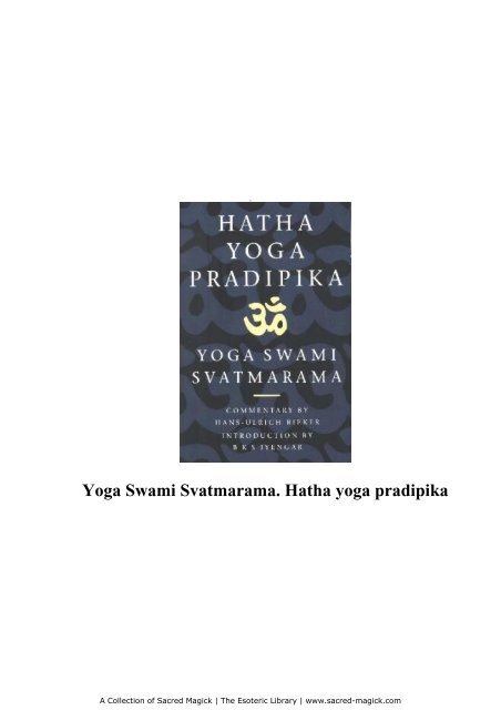 Yoga Swami Svatmarama. Hatha yoga pradipika - RedeFX