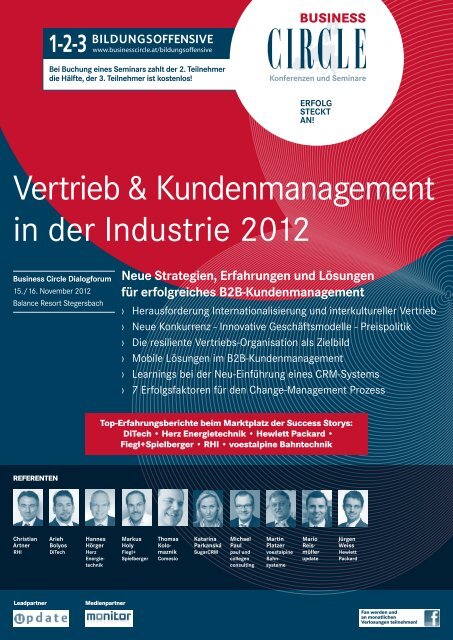 Vertrieb & Kundenmanagement in der Industrie 2012 - Business Circle