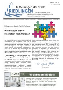 Amtliches Mitteilungsblatt Riedlingen 07.04.2021