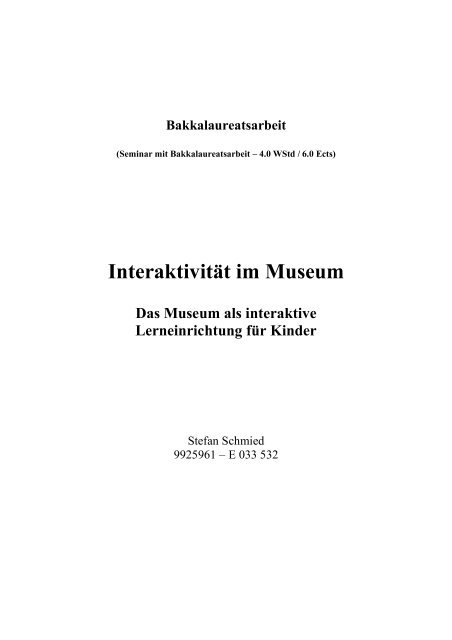 Interaktivität im Museum - Personen