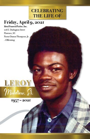 Leror Muldrow Sr. Memorial Program